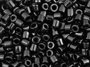 Miyuki 8/0 Opaque Black Delica Seed Beads 2.5-Inch Tube Miyuki 8/0 Opaque Black Delica Seed Beads 2.5-Inch Tube