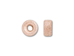Rose Gold-Filled 14K/20 4mm Stardust Roundel Bead Rose Gold-Filled 14K/20 4mm Stardust Roundel Bead