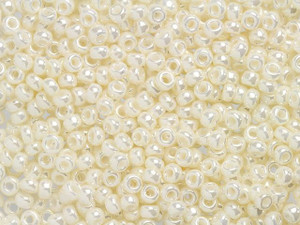 Miyuki 8/0 Round Seed Beads - Antique Ivory Pearl Ceylon 22g Vial Miyuki 8/0 Round Seed Beads - Antique Ivory Pearl Ceylon 22g Vial