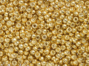 Miyuki 8/0 Round Seed Beads - Galvanized Gold 22g Vial Miyuki 8/0 Round Seed Beads - Galvanized Gold 22g Vial