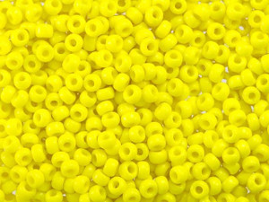 Miyuki 8/0 Round Seed Beads - Opaque Yellow 22g Vial Miyuki 8/0 Round Seed Beads - Opaque Yellow 22g Vial