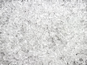 Miyuki 8/0 Round Seed Beads - Transparent Crystal 22g Vial Miyuki 8/0 Round Seed Beads - Transparent Crystal 22g Vial