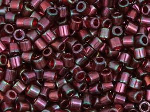 Miyuki 8/0 Transparent Garnet Delicas 2.5-Inch Tube Miyuki 8/0 Transparent Garnet Delicas 2.5-Inch Tube