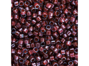 Miyuki 11/0 Color-Lined Crystal/Burgundy Delica Seed Beads 2.5-Inch Tube Miyuki 11/0 Color-Lined Crystal/Burgundy Delica Seed Beads 2.5-Inch Tube