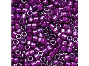 Miyuki 11/0 Color-Lined Crystal/Medium Plum Delica Seed Beads 2.5-Inch Tube Miyuki 11/0 Color-Lined Crystal/Medium Plum Delica Seed Beads 2.5-Inch Tube