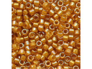 Miyuki 11/0 Color-Lined Light Amber/Amber Delica Seed Beads 2.5-Inch Tube Miyuki 11/0 Color-Lined Light Amber/Amber Delica Seed Beads 2.5-Inch Tube