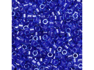 Miyuki 11/0 Color-Lined Lt Blue/Blue Delica Seed Beads 2.5-Inch Tube Miyuki 11/0 Color-Lined Lt Blue/Blue Delica Seed Beads 2.5-Inch Tube