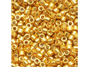 Miyuki 11/0 Galvanized Bright Gold Delica Seed Beads 2.5-Inch Tube Miyuki 11/0 Galvanized Bright Gold Delica Seed Beads 2.5-Inch Tube