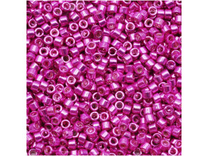 Miyuki 11/0 Galvanized Bright Pink Delica Seed Beads 2.5-Inch Tube Miyuki 11/0 Galvanized Bright Pink Delica Seed Beads 2.5-Inch Tube