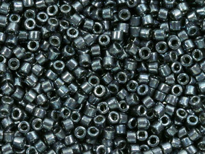 Miyuki 11/0 Galvanized Dark Gunmetal Delica Seed Beads 2.5-Inch Tube Miyuki 11/0 Galvanized Dark Gunmetal Delica Seed Beads 2.5-Inch Tube