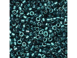 Miyuki 11/0 Galvanized Dark Teal Delica Seed Beads 2.5-Inch Tube Miyuki 11/0 Galvanized Dark Teal Delica Seed Beads 2.5-Inch Tube