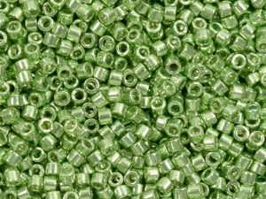 Miyuki 11/0 Galvanized Lt Green Delica Seed Beads 2.5-Inch Tube Miyuki 11/0 Galvanized Lt Green Delica Seed Beads 2.5-Inch Tube