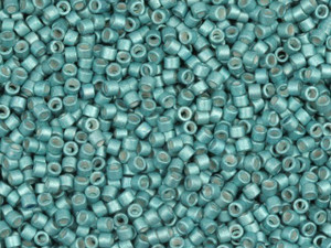 Miyuki 11/0 Galvanized Semi-Matte Dark Aqua Delica Seed Beads 2.5-Inch Tube Miyuki 11/0 Galvanized Semi-Matte Dark Aqua Delica Seed Beads 2.5-Inch Tube