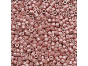 Miyuki 11/0 Galvanized Semi-Matte Pink Blush Delicas, 2.5-Inch Tube Miyuki 11/0 Galvanized Semi-Matte Pink Blush Delicas, 2.5-Inch Tube