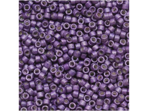 Miyuki 11/0 Galvanized Semi-Matte Plum Frost Delica Seed Beads 2.5-Inch Tube Miyuki 11/0 Galvanized Semi-Matte Plum Frost Delica Seed Beads 2.5-Inch Tube