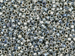 Miyuki 11/0 Grey-Blue/Gold 22 Karat Delica Seed Beads 2.5-Inch Tube Miyuki 11/0 Grey-Blue/Gold 22 Karat Delica Seed Beads 2.5-Inch Tube