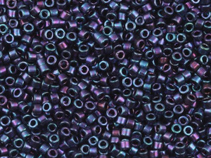 Miyuki 11/0 Iris Violet/Blue Delica Seed Beads 2.5-Inch Tube Miyuki 11/0 Iris Violet/Blue Delica Seed Beads 2.5-Inch Tube