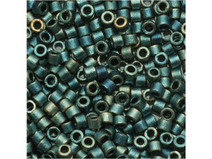 Miyuki 11/0 Metallic AB Matte Turquoise/Light Green Delica Seed Beads, 2.5-Inch Tube Miyuki 11/0 Metallic AB Matte Turquoise/Light Green Delica Seed Beads, 2.5-Inch Tube