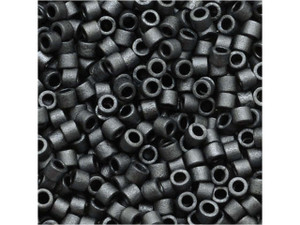 Miyuki 11/0 Metallic Matte Charcoal Delica Seed Beads 2.5-Inch Tube Miyuki 11/0 Metallic Matte Charcoal Delica Seed Beads 2.5-Inch Tube