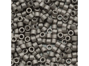 Miyuki 11/0 Metallic Matte Dark Nickel Silver Delica Seed Beads 2.5-Inch Tube