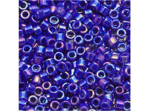Miyuki 11/0 Opaque AB Cobalt Blue Delica Seed Beads 2.5-Inch Tube Miyuki 11/0 Opaque AB Cobalt Blue Delica Seed Beads 2.5-Inch Tube
