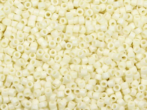 Miyuki 11/0 Opaque AB Matte Cream Delica Seed Beads 2.5-Inch Tube Miyuki 11/0 Opaque AB Matte Cream Delica Seed Beads 2.5-Inch Tube