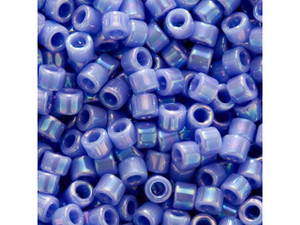 Miyuki 11/0 Delica Bead Opaque AB Periwinkle 2.5-Inch Tube Miyuki 11/0 Delica Bead Opaque AB Periwinkle 2.5-Inch Tube