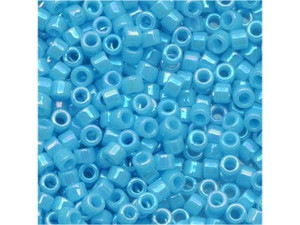 Miyuki 11/0 Opaque AB Sky Blue Delica Seed Beads 2.5-Inch Tube Miyuki 11/0 Opaque AB Sky Blue Delica Seed Beads 2.5-Inch Tube