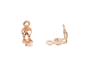 Rose Gold-Filled 14K/20 Clamshell Bead Tip with 2 Rings Rose Gold-Filled 14K/20 Clamshell Bead Tip with 2 Rings