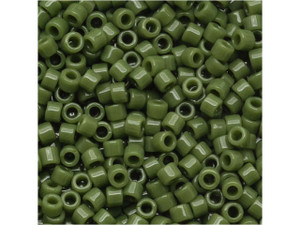 Miyuki 11/0 Opaque Avocado Green Delica Seed Beads 2.5-Inch Tube Miyuki 11/0 Opaque Avocado Green Delica Seed Beads 2.5-Inch Tube