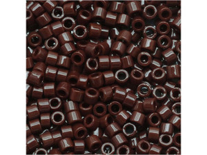 Miyuki 11/0 Opaque Chocolate Brown Delica Seed Beads 2.5-Inch Tube Miyuki 11/0 Opaque Chocolate Brown Delica Seed Beads 2.5-Inch Tube