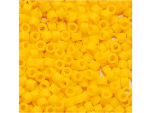 Miyuki 11/0 Opaque Matte Canary Delica Seed Beads 2.5-Inch Tube Miyuki 11/0 Opaque Matte Canary Delica Seed Beads 2.5-Inch Tube