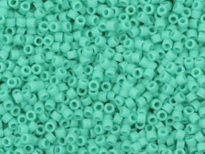 Miyuki 11/0 Opaque Matte Dark Sea Foam Delicas, 2.5-Inch Tube Miyuki 11/0 Opaque Matte Dark Sea Foam Delicas, 2.5-Inch Tube