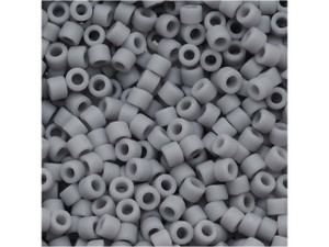 Miyuki 11/0 Opaque Matte Ghost grey Delica Seed Beads 2.5-Inch Tube Miyuki 11/0 Opaque Matte Ghost grey Delica Seed Beads 2.5-Inch Tube