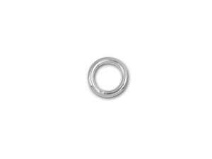 6mm Silver-Plated Closed Jump Ring 6mm Silver-Plated Closed Jump Ring