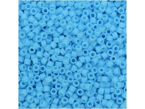 Miyuki 11/0 Opaque Matte Turquoise Blue Delica Seed Beads 2.5-Inch Tube Miyuki 11/0 Opaque Matte Turquoise Blue Delica Seed Beads 2.5-Inch Tube