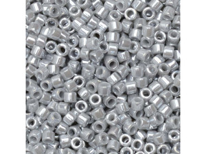 Miyuki 11/0 Opaque Pearl Ghost grey Delica Seed Beads 2.5-Inch Tube Miyuki 11/0 Opaque Pearl Ghost grey Delica Seed Beads 2.5-Inch Tube