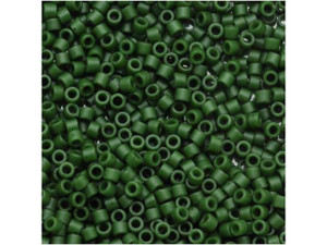Miyuki 11/0 Opaque Semi-Matte Dark Olive Delicas, 2.5-Inch Tube Miyuki 11/0 Opaque Semi-Matte Dark Olive Delicas, 2.5-Inch Tube