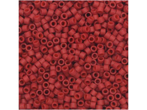 Miyuki 11/0 Opaque Semi-Matte Dark Red Delica Seed Beads 2.5-Inch Tube Miyuki 11/0 Opaque Semi-Matte Dark Red Delica Seed Beads 2.5-Inch Tube