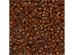 Miyuki 11/0 Opaque Semi-Matte Rusty Brown Delica Seed Beads 2.5-Inch Tube