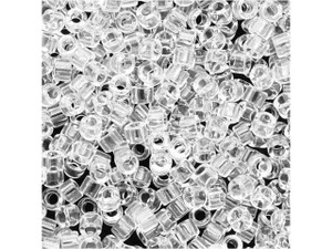 Miyuki 11/0 Trans Crystal Delica Seed Beads 2.5-Inch Tube Miyuki 11/0 Trans Crystal Delica Seed Beads 2.5-Inch Tube