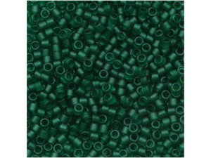 Miyuki 11/0 Trans Matte Emerald Green Delicas, 2.5-Inch Tube Miyuki 11/0 Trans Matte Emerald Green Delicas, 2.5-Inch Tube