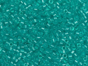 Miyuki 11/0 Trans Matte Turquoise Delica Seed Beads 2.5-Inch Tube Miyuki 11/0 Trans Matte Turquoise Delica Seed Beads 2.5-Inch Tube