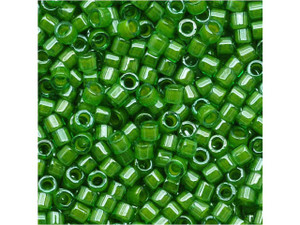 Miyuki 11/0 Trans Pearl Light Kelly Green Delica Seed Beads 2.5-Inch Tube Miyuki 11/0 Trans Pearl Light Kelly Green Delica Seed Beads 2.5-Inch Tube