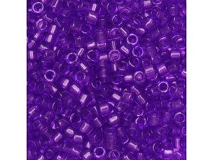 Miyuki 11/0 Trans Purple Delica Seed Beads 2.5-Inch Tube Miyuki 11/0 Trans Purple Delica Seed Beads 2.5-Inch Tube