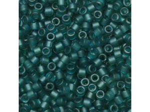 Miyuki 11/0 Trans Semi-Matte Midnight Teal Delicas, 2.5-Inch Tube Miyuki 11/0 Trans Semi-Matte Midnight Teal Delicas, 2.5-Inch Tube