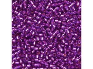 Miyuki 11/0 Trans Silver Lined Bright Purple Delica Seed Beads 2.5-Inch Tube Miyuki 11/0 Trans Silver Lined Bright Purple Delica Seed Beads 2.5-Inch Tube