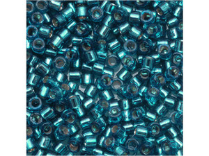 Miyuki 11/0 Trans Silver Lined Dark Blue Turquoise Delica Seed Beads 2.5-Inch Tube Miyuki 11/0 Trans Silver Lined Dark Blue Turquoise Delica Seed Beads 2.5-Inch Tube