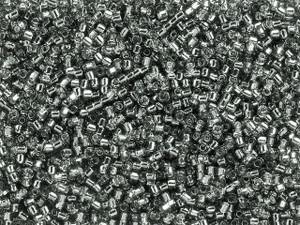 Miyuki 11/0 Trans Silver Lined Pewter Delica Seed Beads 2.5-Inch Tube Miyuki 11/0 Trans Silver Lined Pewter Delica Seed Beads 2.5-Inch Tube