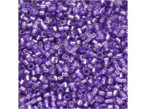 Miyuki 11/0 Trans Silver Lined Purple Delica Seed Beads 2.5-Inch Tube Miyuki 11/0 Trans Silver Lined Purple Delica Seed Beads 2.5-Inch Tube